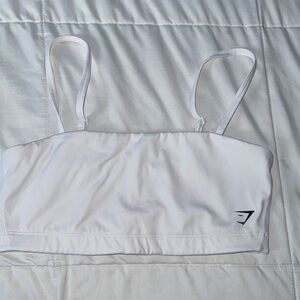 White Sports Bra with Logo